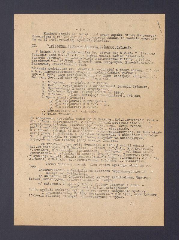 Biuletyn Informacyjny Zarządu Głównego Związku Polskich Artystów Plastyków