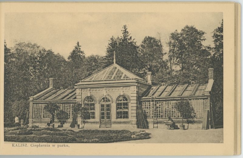 Album Kalisza - "16 Widoków Heliotypjowych" - Cieplarnia w parku