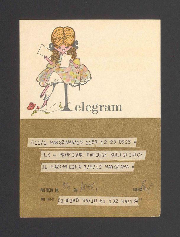 Telegram. Serdecznie gratulujemy [...]