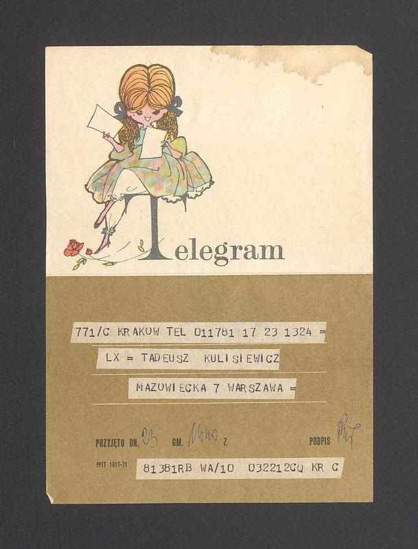 Telegram. Niech żyje budowniczy Polski Ludowej [...]