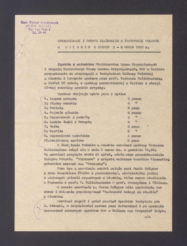 Sprawozdanie z pobytu służbowego w Instytucie Polskim w Wiedniu