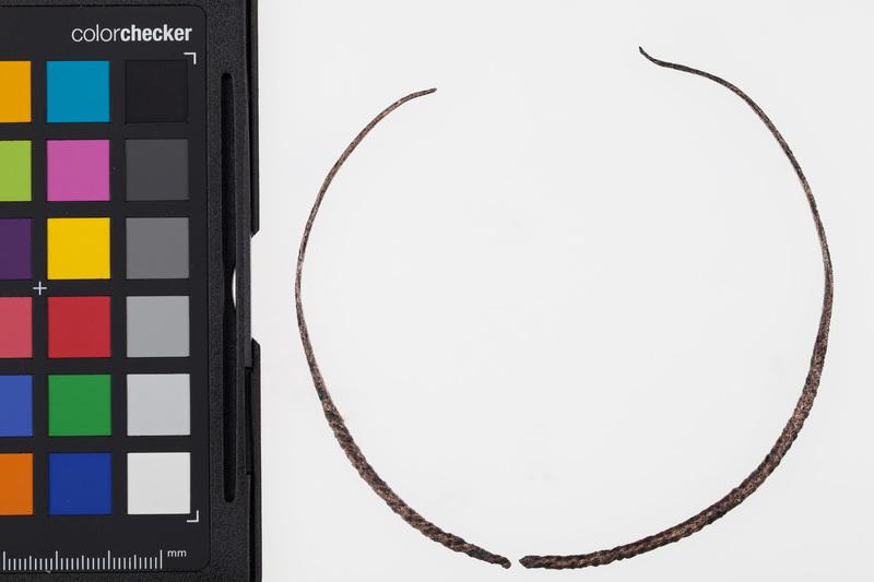 Fragmenty złamanego naszyjnika, zdobionego tordowaniem