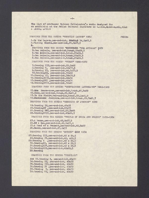 The list of professor Tadeusz Kulisiewicz's works