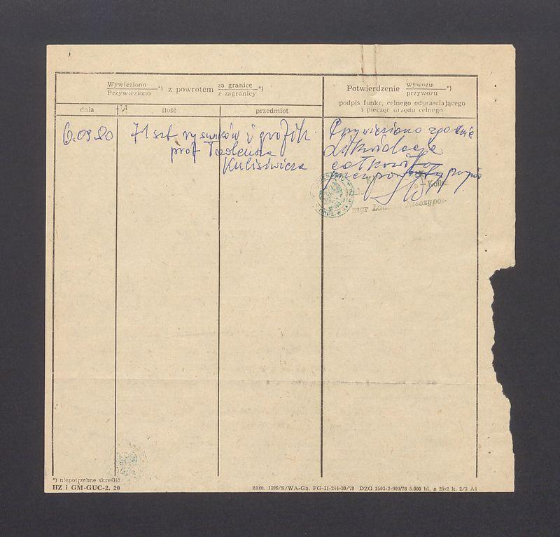 Dowód odprawy celnej warunkowej w wywozie