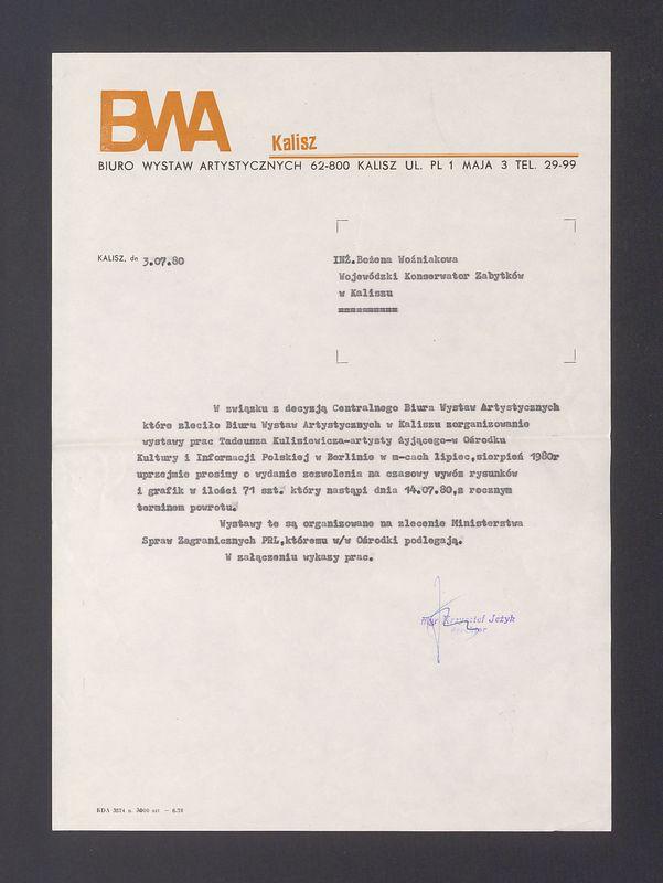 W związku z decyzją Centralnego Biura Wystaw Artystycznych [...]