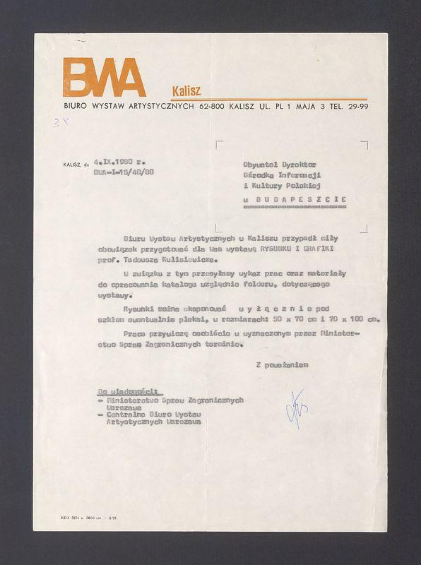 Biuru Wystaw Artystycznych w Kaliszu przypadł miły obowiązek przygotować dla Was  [...]