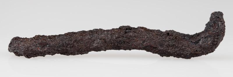 Fragment przedmiotu żelaznego  wykonanego z pręta o przekroju okrągłym