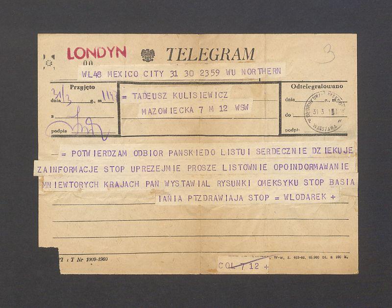 Potwierdzam odbiór pańskiego listu i serdecznie dziękuję za informację [...]