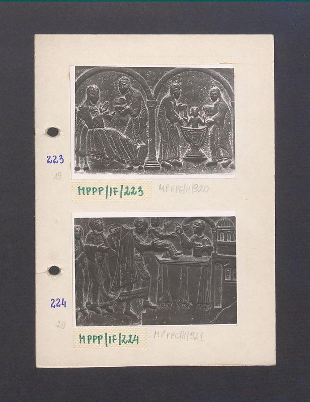 Wnętrze gnieźnieńskiej katedry. Drzwi Gnieźnieńskie, scena przedstawiająca ofiarowanie w kościele w Libicach.