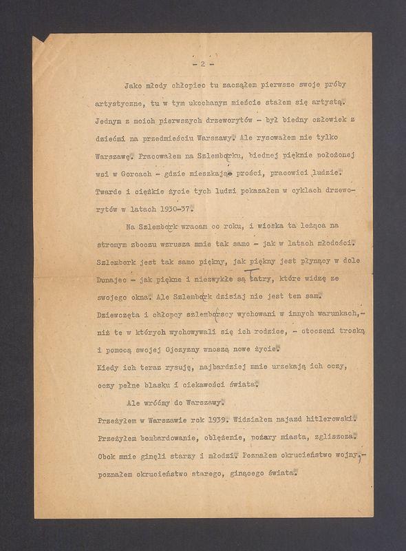 Przemówienie T. Kulisiewicza jako członka Stołecznej Rady Narodowej