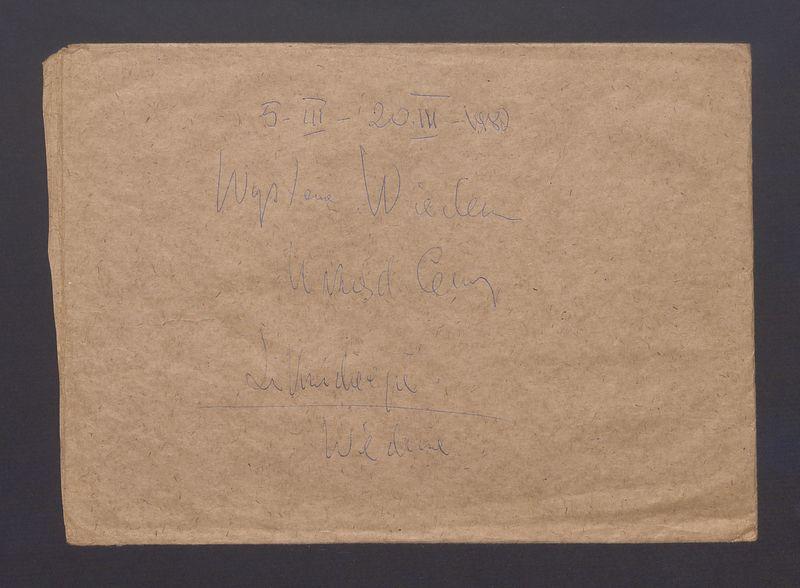 Koperta, Wystawa Wiedeń Urząd Celny