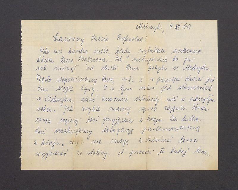 Kochany Panie Profesorze! Było mi bardzo miło, kiedy czytałam serdeczne słowa [...]