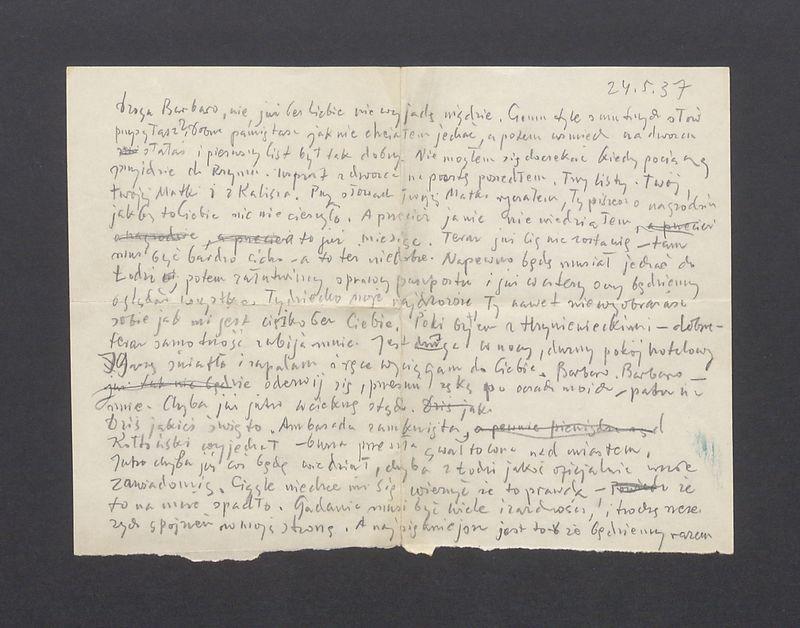 Droga Barbaro, nie, już bez Ciebie nie wyjadę nigdzie [...]