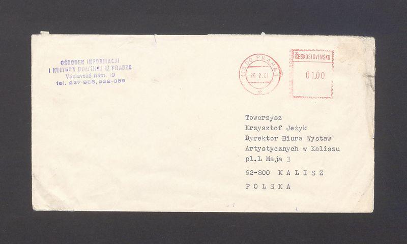 Koperta, nad. Ośrodek Informacji i Kultury Polskiej w Pradze