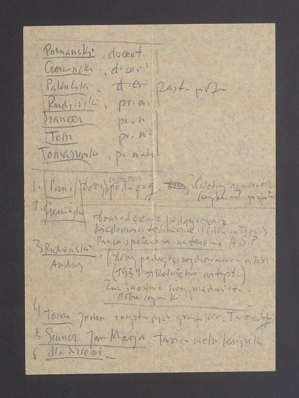 Poznański, docent. Czerwiński, docent [...]