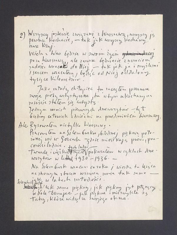 Przemówienie T. Kulisiewicza jako członka Stołecznej Rady Narodowej