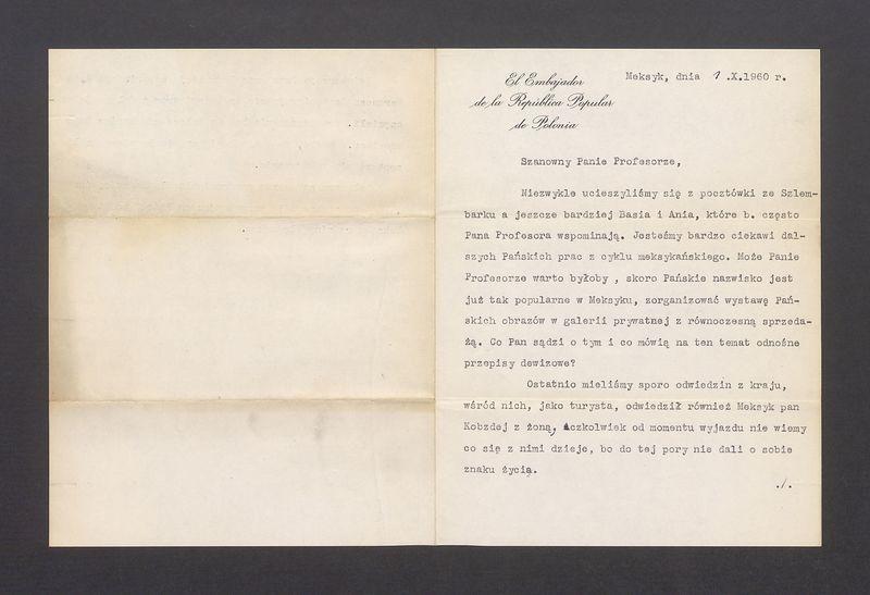 Szanowny Panie Profesorze, Niezwykle ucieszyliśmy się z pocztówki ze Szlembarku [...]