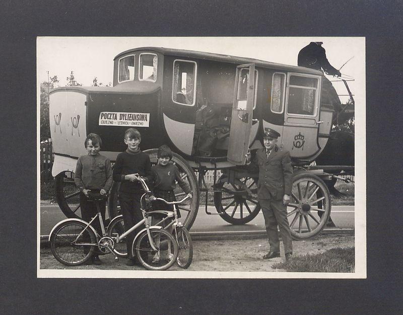 Dyliżans pocztowy na trasie Gniezno – Lednica – Gniezno.