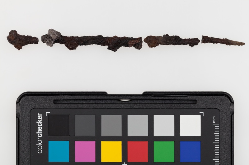 Fragmenty szpili żelaznej 