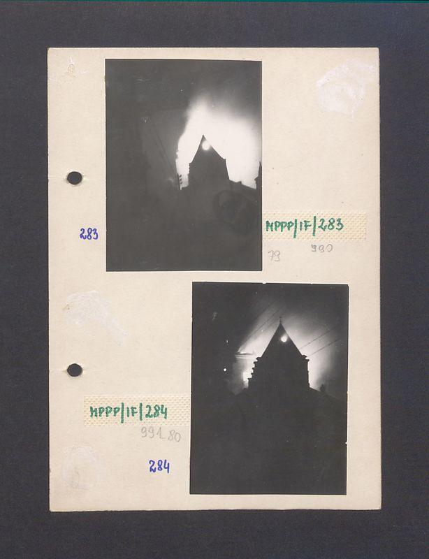 Płonąca katedra w Gnieźnie.