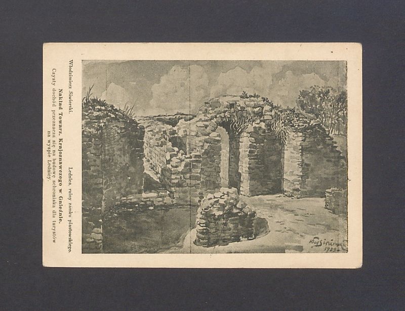 Lednica. Ruiny zamku piastowskiego.