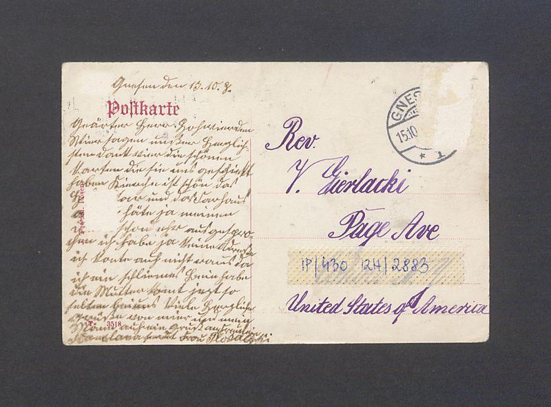 Gniezno. Dworzec, katedra, widok ogólny, szpital, koszary, ul. Chrobrego, Rynek.