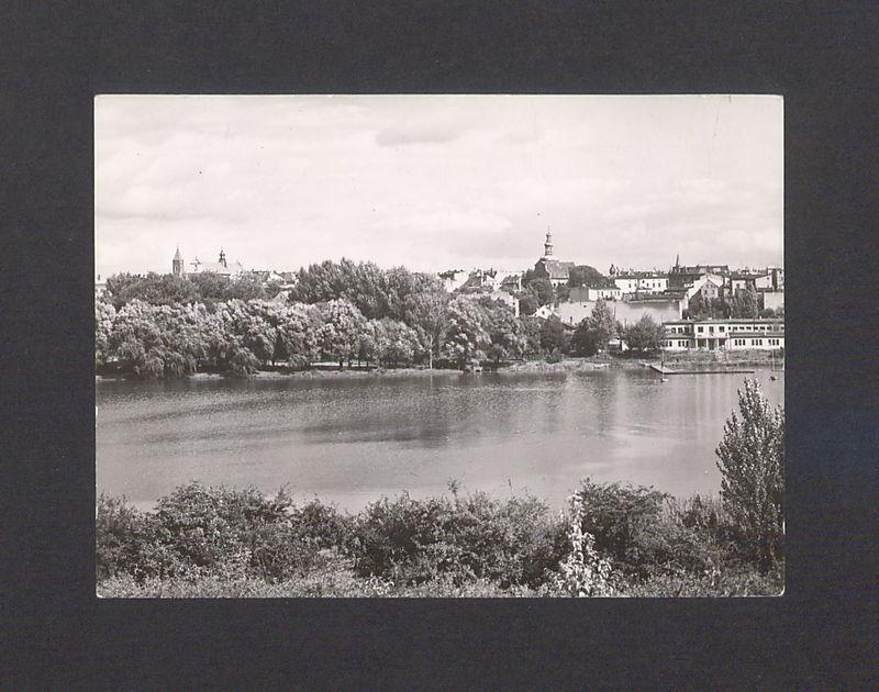 Gniezno, widok od strony jeziora Jelonek.