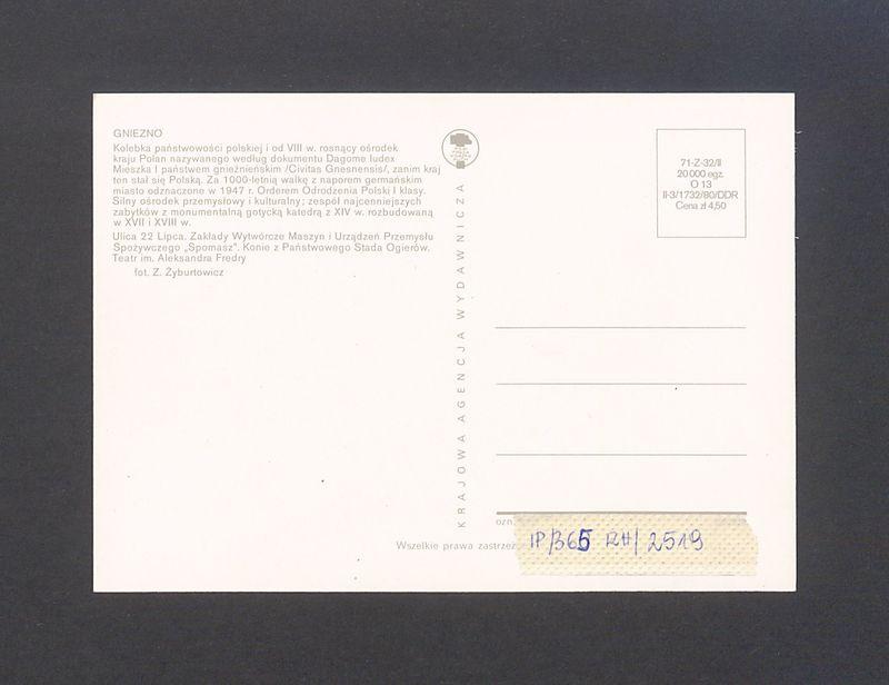 Gniezno, pocztówka wieloobrazkowa.