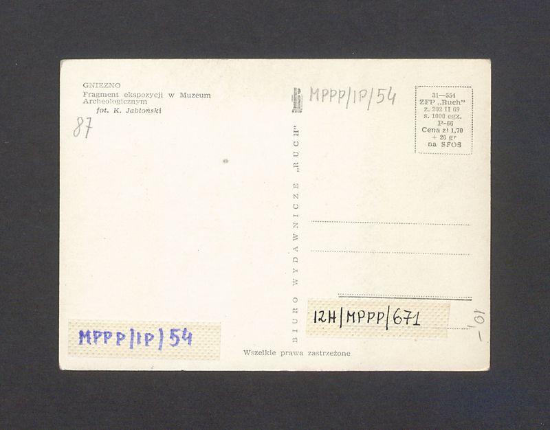 Fragment wystawy w Muzeum Archeologicznym w Gnieźnie.