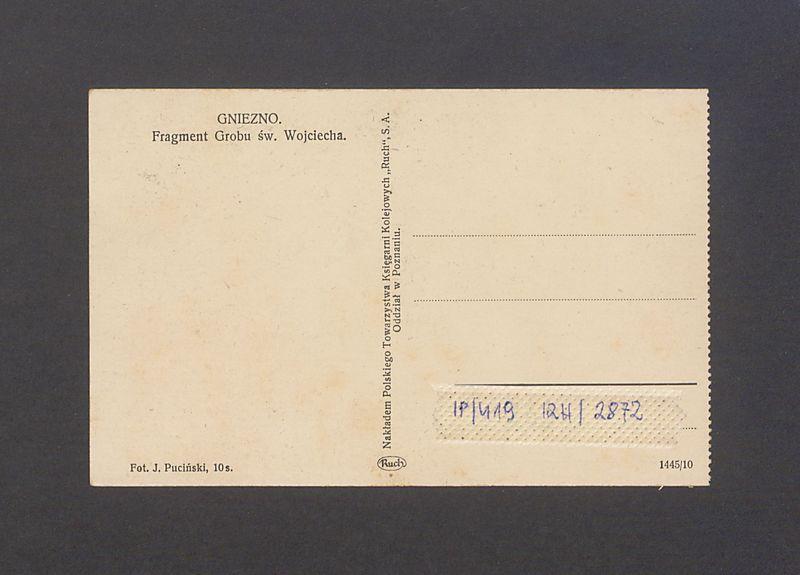 Fragment grobu św. Wojciecha w katedrze.