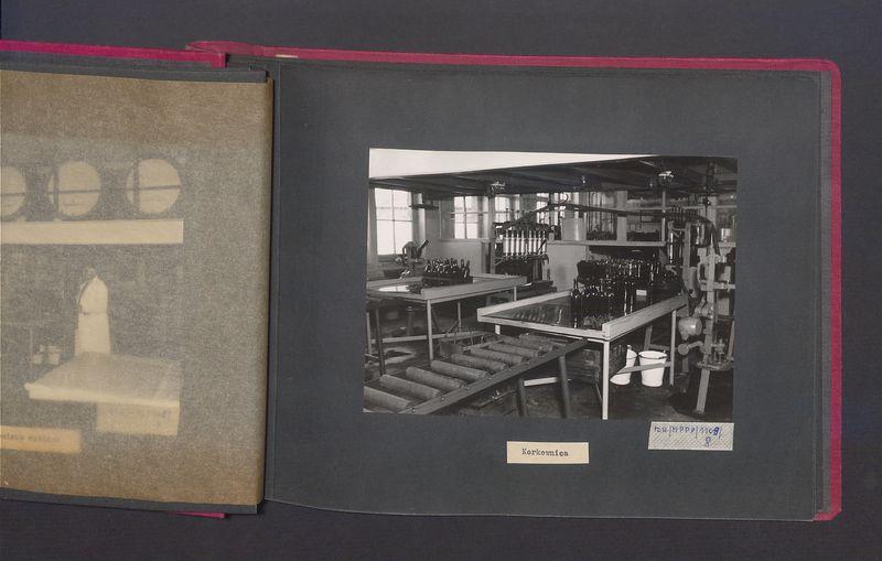 Poszczególne etapy produkcji w Wytwórni Win przy ul. Park Kościuszki 17. Korkownica.