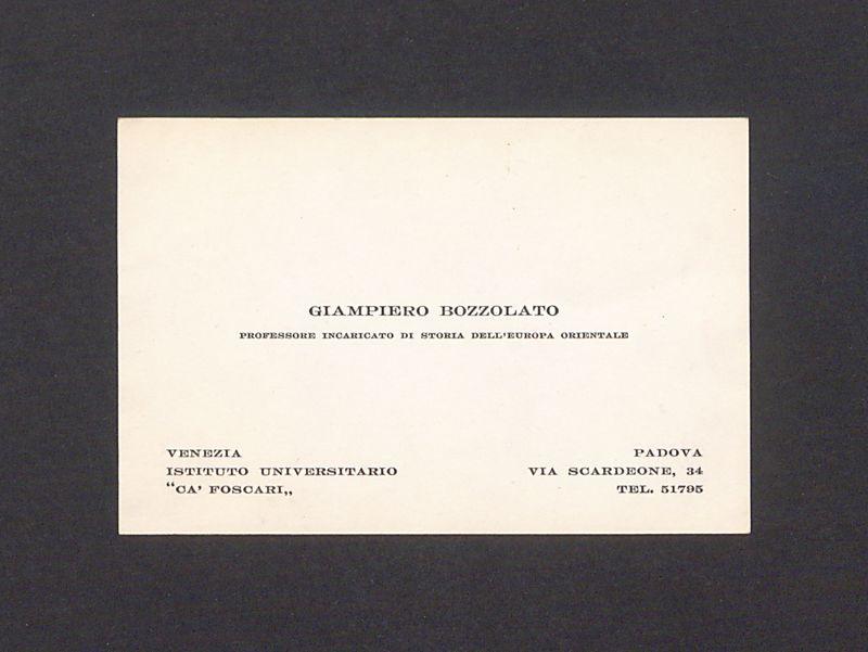 Wizytówka, Giampiero Bozzolato