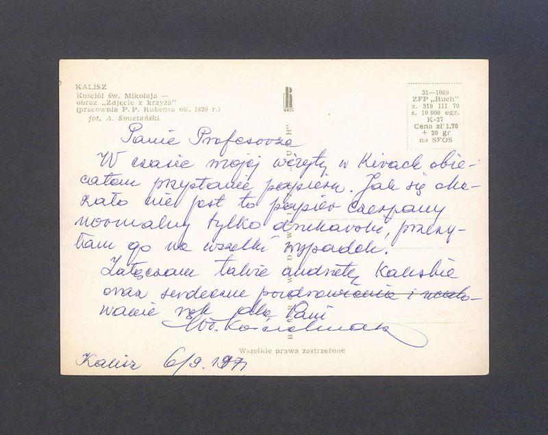 Panie Profesorze W czasie mojej wizyty w Kirach [...]