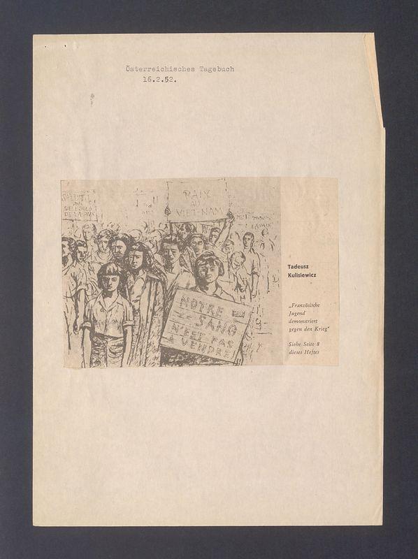 Tadeusz Kulisiewicz, "Franzosische Jugend demonstriert gegen den Krieg"