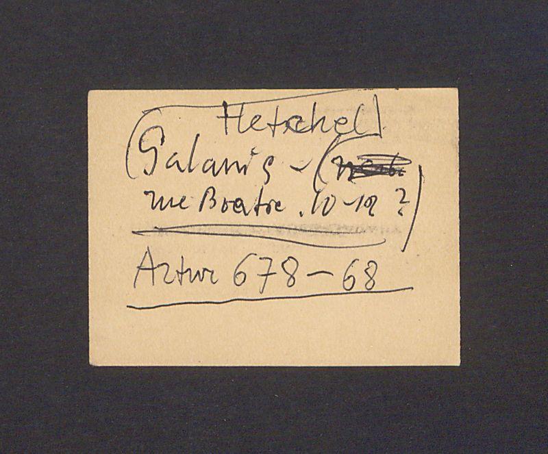 Wizytówka, Mme & Mr R. Strauss - Savary