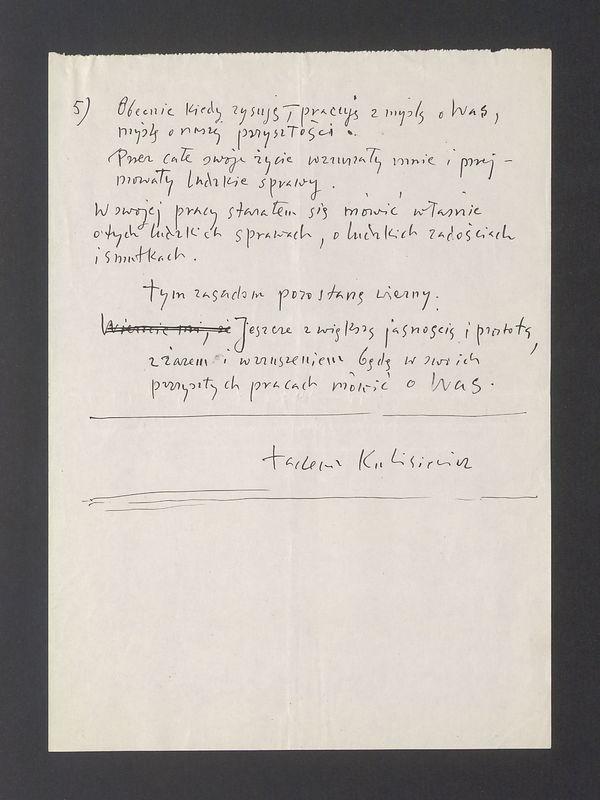 Przemówienie T. Kulisiewicza jako członka Stołecznej Rady Narodowej