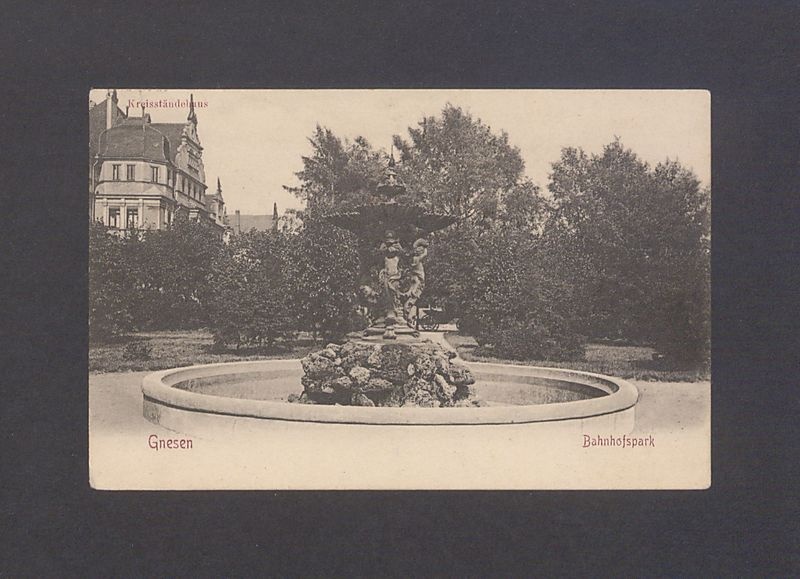 Park dworcowy (Kościuszki) w Gnieźnie.