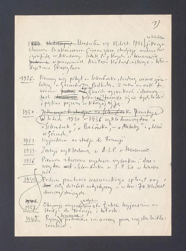 W 1937 roku studiuję osiem miesięcy we Włoszech i Francji [...]