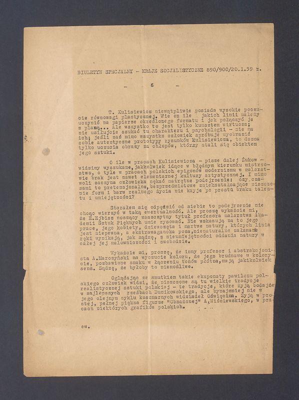 Biuletnyn specjalny Kraje socjalistyczne