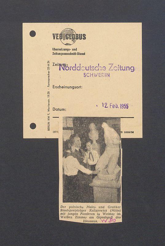 Der polnische Maler und Grafiker Staatspreistrager Kuliziewicz