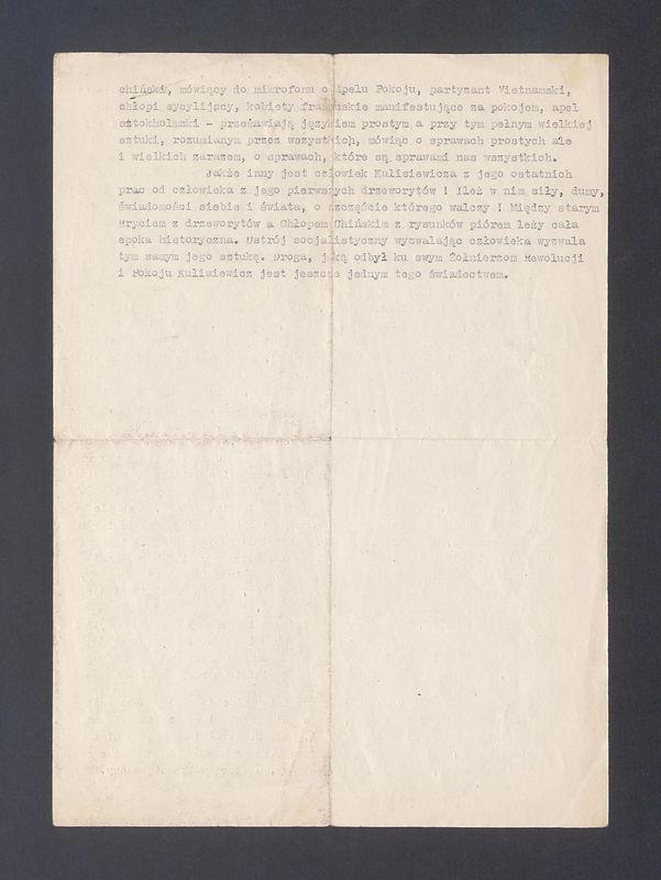 Wystawa prac Tadeusza Kulisiewicza obejmuje dwudziestoletni dorobek artysty [...]