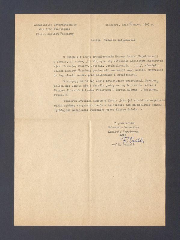 W związku z akcją organizowania Muzeum Sztuki Współczesnej w Skopie [...]