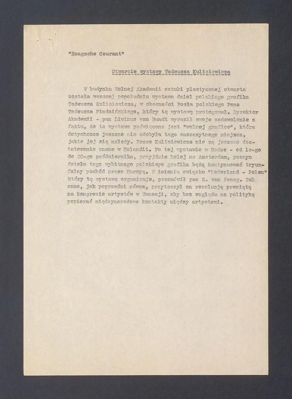 Recenzja. Otwarcie wystawy Tadeusza Kulisiewicza