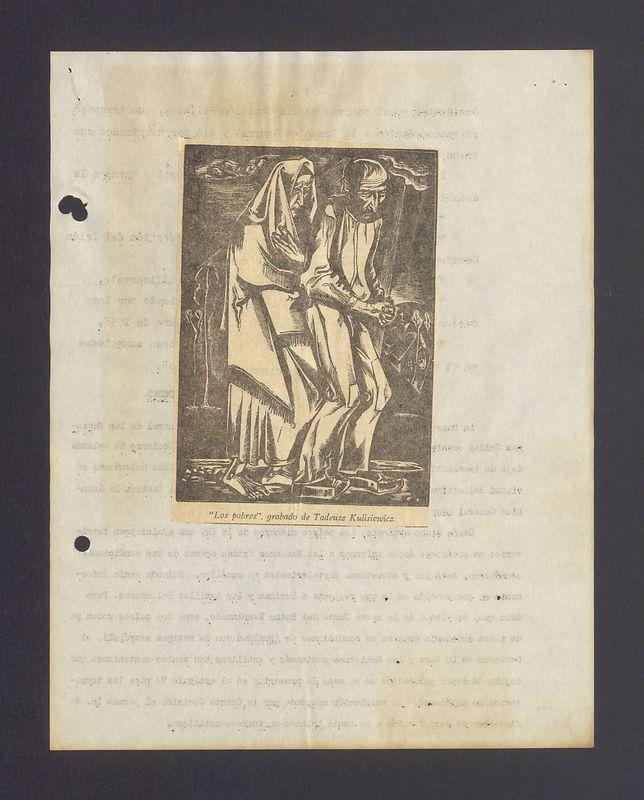 "Los pobres" grabado de Tadeusz Kulisiewicz