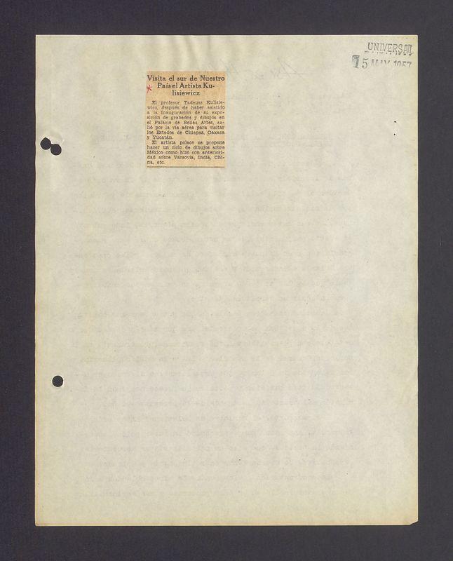 Visita el sur de Nuestro Pais el Artista Kulisiewicz