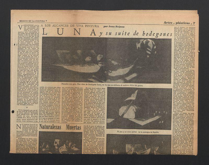 A los alcances de una pintura. Luna y su suite de bodegones