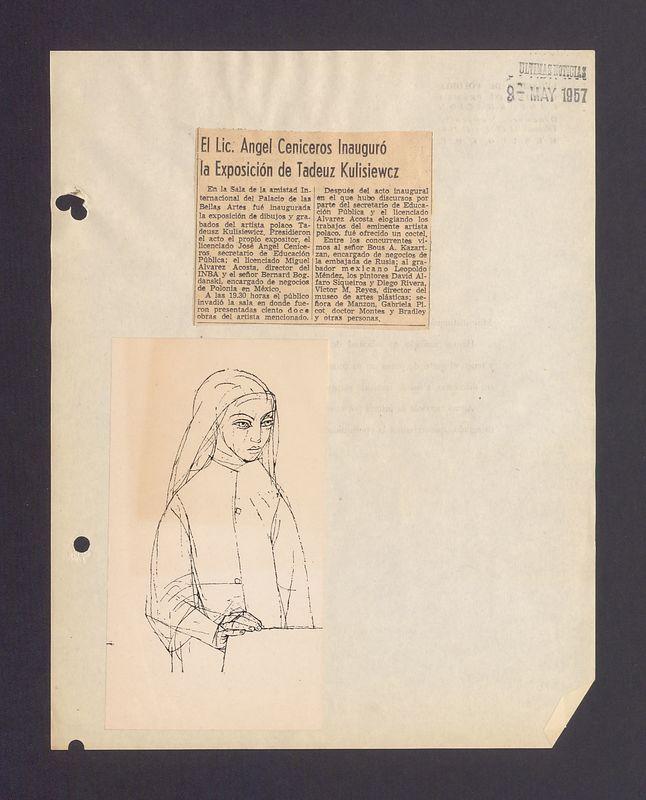 El Lic: Angel Ceniceros Inauguro la Exposicion de Tadeuz Kulisiewcz
