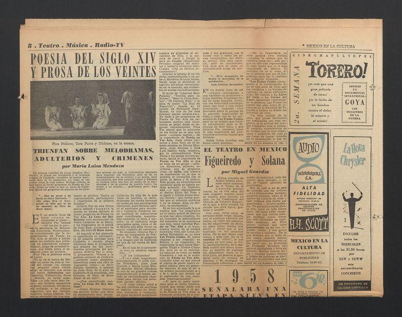 Poesia del siglo XIV y prosa de los veintes