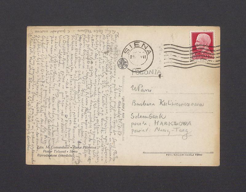 Droga Barbarko, wczoraj w południe przyjechałem do Sieny [...]