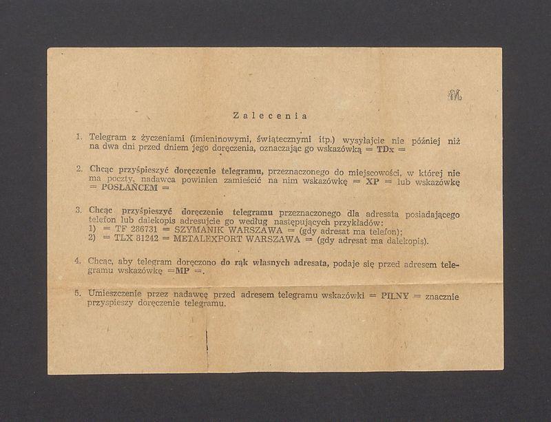 Telegram. Bardzo gratuluję całuję [...]